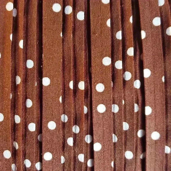 Exlura Polka Dot Pleated Midi Skirt w/ Pockets sz M - Picture 5 of 9